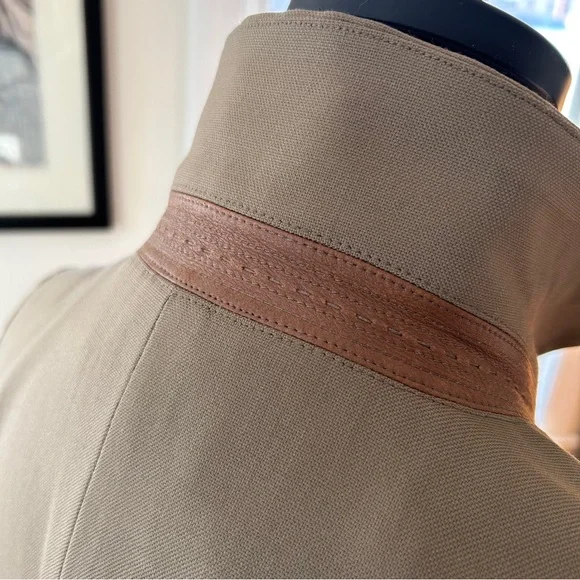 Elie Tahari Wool Suit with Leather Trim - Picture 6 of 14